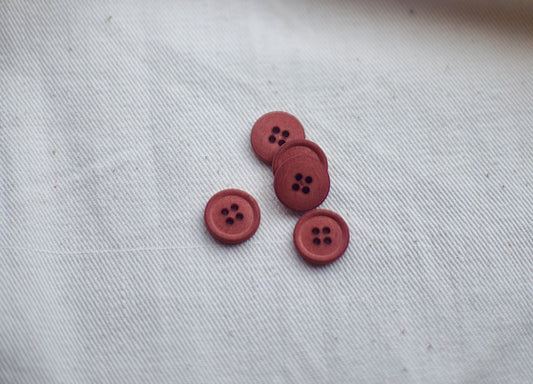 Bomullsknapp rød 15mm